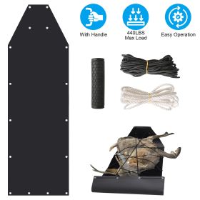 Deer Drag Sled With Handle Deer Cart Game Hauler Snow Sledding Pad Hunting Gear Supplies With 32.8FT Black Rope 16.1FT White Rope For Hunting Ice Fis