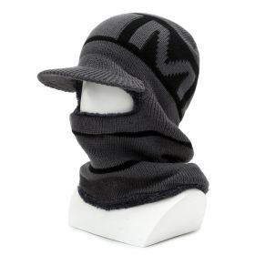 Winter Hat New Lei Feng Hat Men's Stylish Caps Warm Ear Protection Windproof Ear Protection Pilot Hat Baseball Cap (Color: B-Gray, size: One size)
