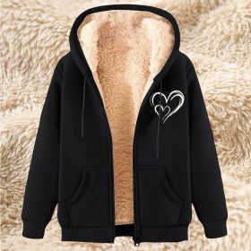 Sweater Men's Fleece-lined Thickened Men's Winter Lambskin (Option: 17 Black-XL)